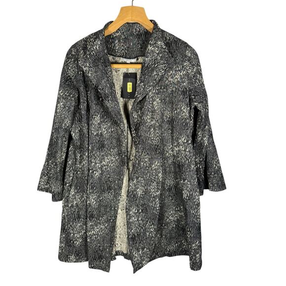 Bryn Walker Amsterdam Long Jacket Gray Black Italian Fabric Made in USA NWT - Picture 2 of 10